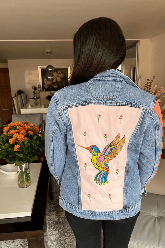 CHAQUETA ALAS BRILLANTES DENIM